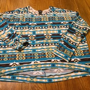 rue 21 women's Teal & Black blouse